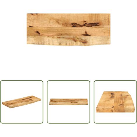 vidaXL Mangoholz -  Tischplatte 70x40x3,8 cm Baumkante Massivholz Raues Mangoholz