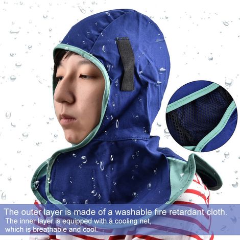 Casque de sécurité complet ignifuge AP-6670 avec visière bleue amovible et lavable (1/5)