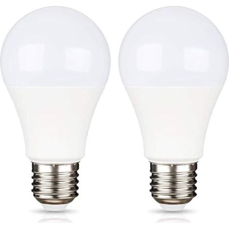 E27 9W 12V LED Blanc Froid 6500K pour Camping, Équivalent Halogène 75W, Ampoule LED AC DC 12 Volt 24 Volt E27 pour Pannneau Solaire/Garage/Jardin, non-dimmable, lot de 2 [Classe énergétique A+] (1/4)