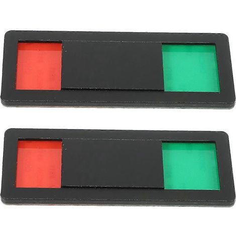 Lot de 2 panneaux de porte de toilettes « Libre » / « Occupé » – Panneau durable-7.00X3.00X0.50CM-Black