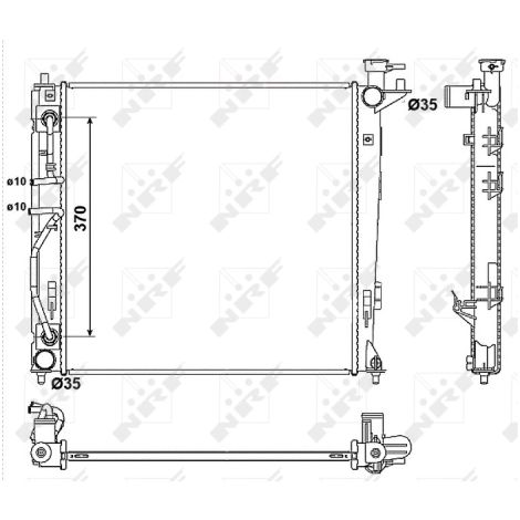 Radiateur, refroidissement du moteur NRF 53053 HYUNDAI 253102Y010 253102Y020