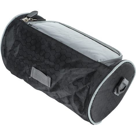 Wasserdichte Fahrradlenkertasche, Fronttasche mit abnehmbarem Schultergurt für Mobiltelefon (schwarz) (1/5)