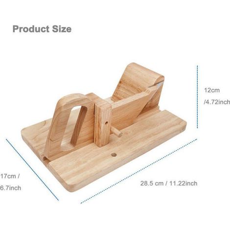 1 Guillotine à Saucisson, Lame en acier, Bois d'hévéa, Pour cuisine