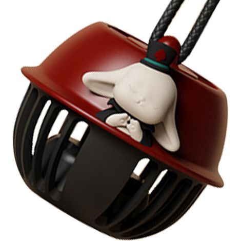 Ventilateur sans feuilles à suspendre avec cordon, rechargeable USB, mini ventilateur portable pour enfants, lapin magique (1/5)