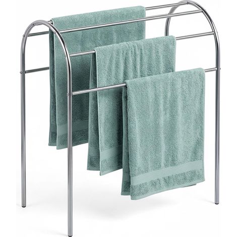Freestanding Towel Rack, 6 Rails, Stainless Steel (1/5)