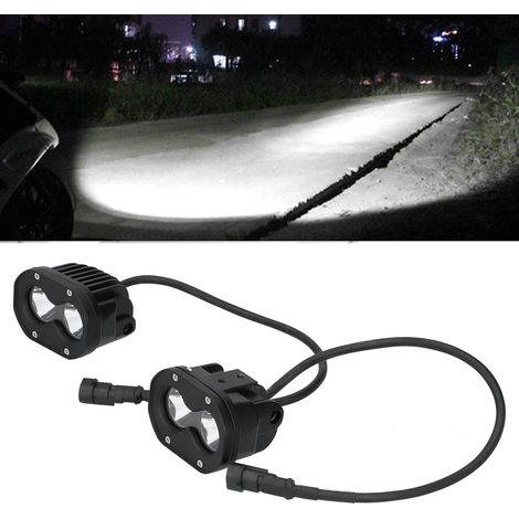 Hochleistungs-Weißlichtscheinwerfer für A-Säule 9-30V 60W, Motorradscheinwerfer mit Doppellinse 6000K (J0003) (1/5)