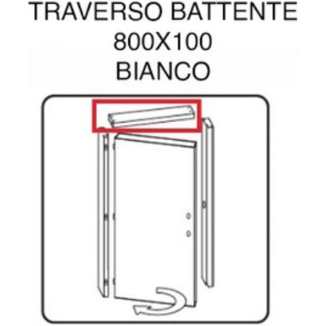 R TRAVERSO BATTENTE X PORTA MICROTEC FRASSINO/BIANCO 210X70