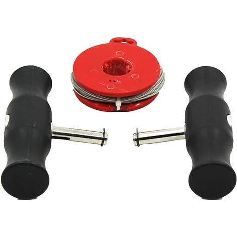 Outil de Dépose de Pare-Brise de Voiture, Kit D’enlèvement de Pare-Brise, Fil for Couper Les Vitres, kit d´Outil de Dépose de Pare-Brise, Fil de Coupe du Verre pour Fenêtre