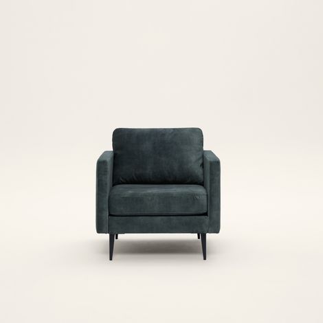 Fauteuil en Revêtement en velours certifié OEKO-TEX CESARE