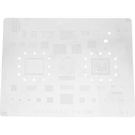 BGA Reballing Stencil Template Steel Rounded Rectangle Hole for IOS Cell Phone CPU Tin Plant (1/5)