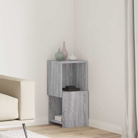vidaXL Mobile angolare Grigio Sonoma 30,5x30x65cm Legno