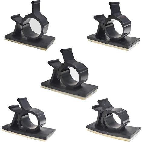Lot de 50 clips de câble adhésifs réglables en nylon pour la gestion des câbles, à fixer sur une table ou un mur.-AquaForge (1/5)