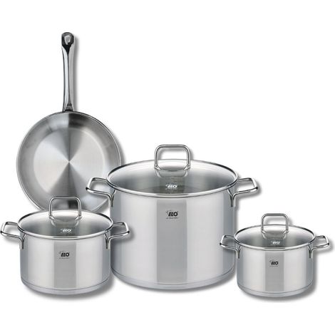 Ensemble de 1 Poêle de cuisson 24 cm et 3 faitouts 16, 20 et 26 cm Elo Profi Citrin (1/5)