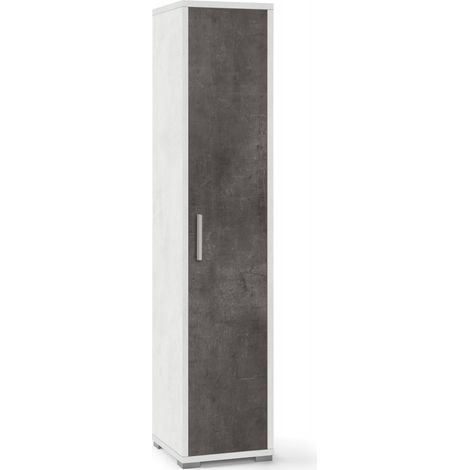 Colonna 1 Anta 39L x 41P x h182 – Finitura Bianco Opaco e Nero Opaco – Sarmog (1/3)