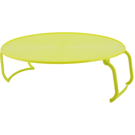 Grille de cuisson multifonctionnelle en plastique pour four à micro-ondes, support de cuisson à la vapeur à plusieurs niveaux (vert) (1/5)