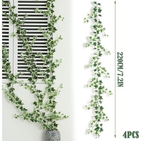 4 ghirlande di edera artificiale verde, ghirlande decorative per ufficio, cucina, giardino, matrimonio - ALTRO (1/3)