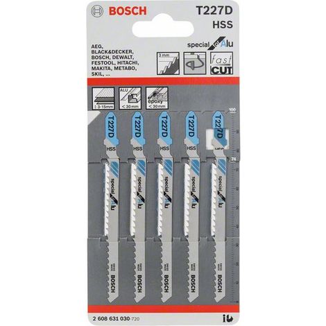 BOSCH 5 Stichsägeblätter T 227 D