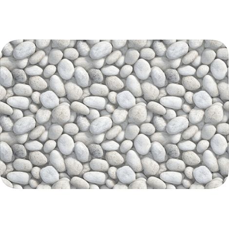 ALFOMBRILLA DE BAÑO Piedras - Gris - Oval 60x40 cm