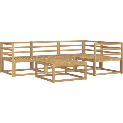Set di divani da esterno 5 pcs Bianco 79 x 79 x 37 cm vidaXL