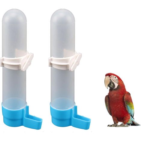 Lot de 2 Abreuvoirs Automatiques Pour Perroquets, Perruches, Calopsittes, Accessoire Cage Oiseau