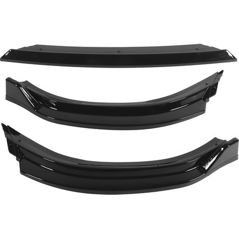 K·SEEK DESIGN Kit 3 Pièces Lame Pare-Chocs Avant Diffuseurs Compatible avec Mk6 AW Standard 2018-2021 (Noir Brillant) (1/5)