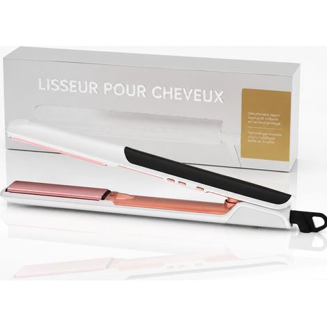 Fer à lisser et boucler 2 en 1 multifonction PTC 10 niveaux Blanc Prise US réf 4632 400 g – Livraison gratuite
