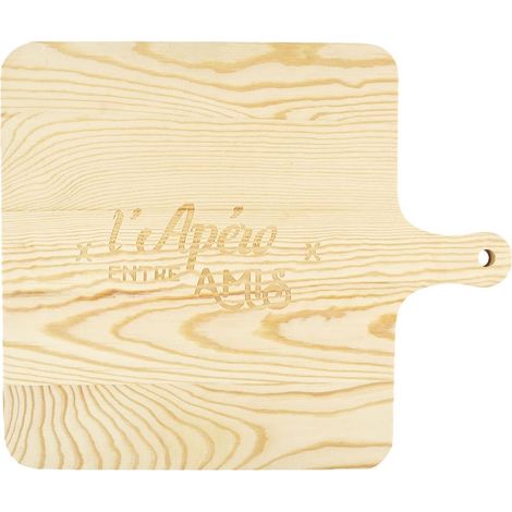 Planche de présentation apéritive en bois avec emplacements personnalisés
