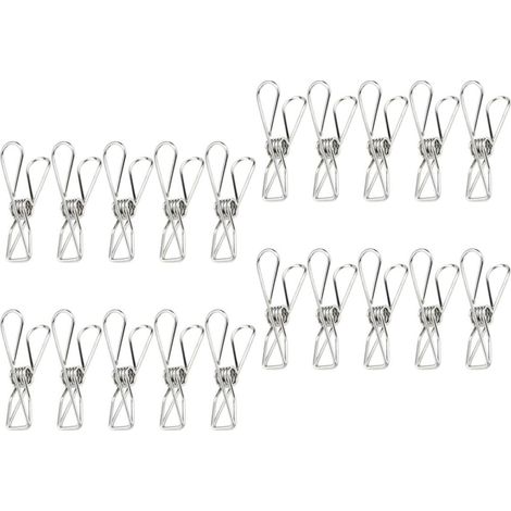 20 pinces métalliques pour sacs alimentaires, design simple et (1/5)