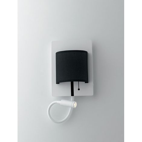 Fan Europe POP LED 2 Luces Luz Lectura Blanco negro 480+100lm 4000K 22x16x7.5cm