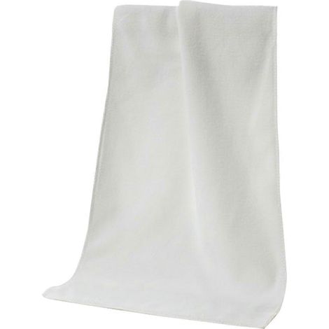 Chiffon de nettoyage pour voiture 30x70cm en microfibre, pour le polissage, le cirage et le séchage (blanc)-White (1/2)