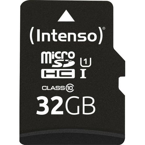 Intenso 32GB MicroSDHC Hochleistungs-Speicherkarte (Klasse 10, UHS-I, wasserdicht) für MP3/MP4-Player, DSLRs und Spielekonsolen (1/3)