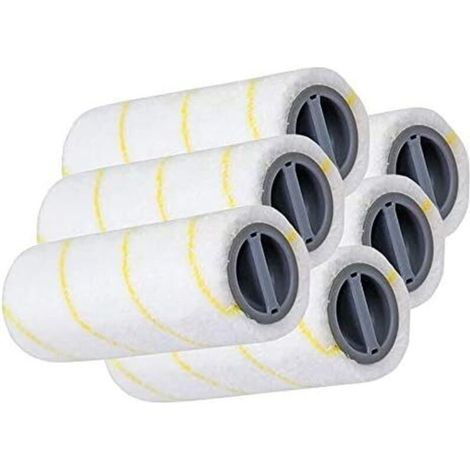 Pièces de Rechange sous Vide Rouleau de nettoyant du Sol Dur Brosse à Rouleau de Nettoyage Fit pour KARCHER FC3 FC5 Vacuum sans Fil, 3 Paires Accessoires d'aspirateur (1/5)