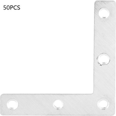 50 Stück Edelstahl L-förmige Eckverbinder für Möbelbeschläge (80 mm)