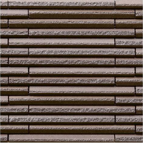 Mosaïque de grès cérame Zen INAX HOSOWARI BORDER - Light dark brown boîte de 1 m2 - Light dark brown - boîte de 1 m2