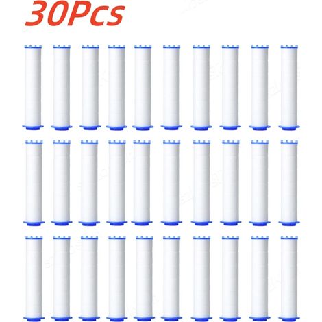 (30 pièces) Cartouches filtrantes de rechange en coton PP pour pommeau de douche (5 à 50 pièces) - Purification de l'eau dure - Accessoire de salle de bain - Douchette de douche à main (1/5)