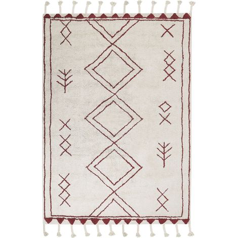 Rug KENITRA Off-White 160 x 230 cm Cotton