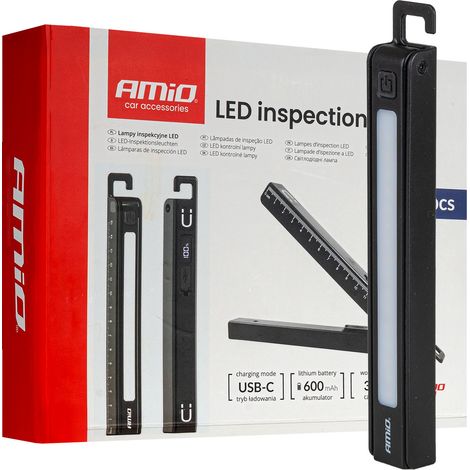 XTE+SMD 600mAh wiederaufladbare Inspektionslampen, Set mit 10 Stück (Batterie) amio-04670 (1/5)
