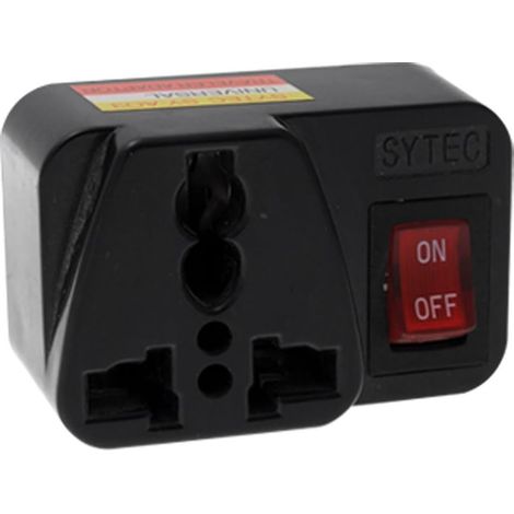 US Stecker 250V schwarzer Stecksockel Universal Adaptateur