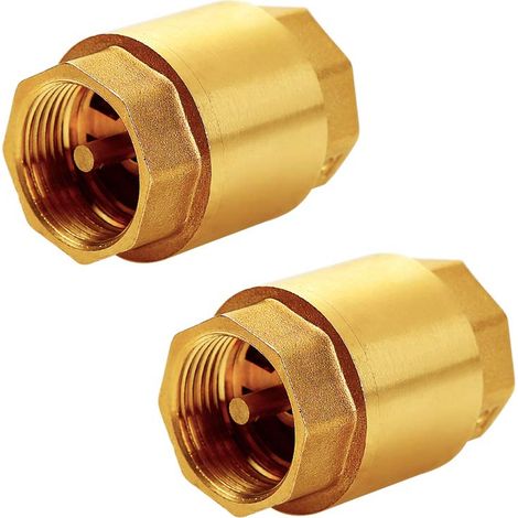 Clapet anti-retour en laiton 3/4" filetage femelle clapets anti-retour anti-retour à sens unique (2 pièces) (1/4)