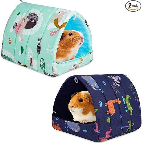 Guinea Pig House, Small Animals Sleeping Winter Cabin, Cave Beds Small, for Dwarf Rabbit, Chinchilla, Hedgehog, Guinea Pigs, Squirrels (1/5)