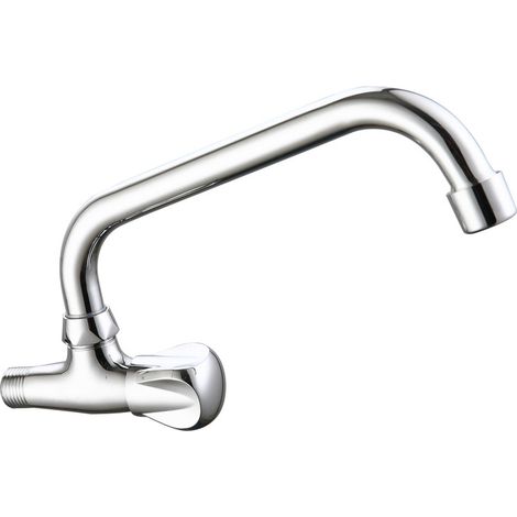 Rubinetto monocomando per lavabo girevole a parete frontale modello Tajo