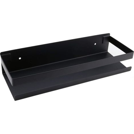 Étagère murale pour salle de bain, accessoires de salle de bain, 20–40 cm, étagère de salle de bain noire moderne pour cuisine, douche, shampoing, 30 cm (1/5)