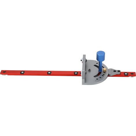 Guide de précision pour scie à onglet 19 pouces, équerre en aluminium réglable, outil de menuiserie avec graduation (1/5)