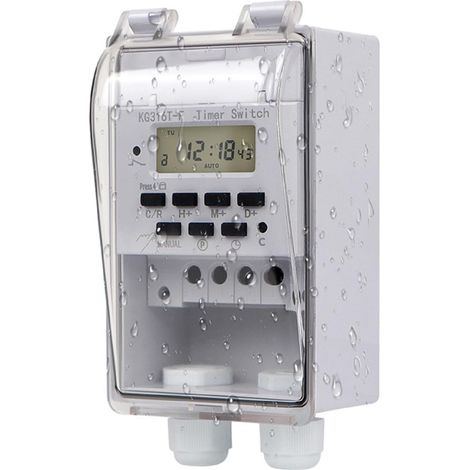 Relais programmable 220 V intelligent minuteur mural LCD numérique avec couvercle transparent étanche