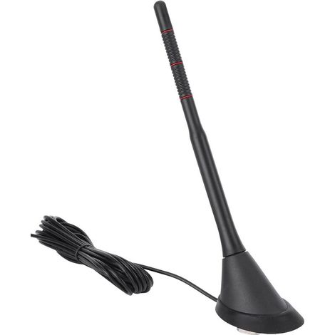 Antenna attiva amplificata per auto DAB+ FM, antenna radio per montaggio sul tetto, antenna digitale universale impermeabile a 12V (1/4)
