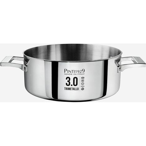 Casseruola bassa in acciaio induzione Made in Italy 3 strati 3.0 (1/3)