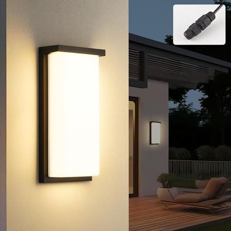 Applique murale extérieure LED 32W IP65 3000K aluminium terrasse entrée jardin balcon (1/5)