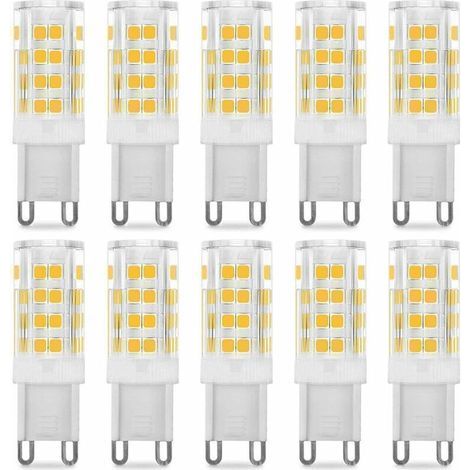 Pack de 10 Ampoule LED G9 5W, Equivalent 40W , Blanc Chaud 3000k, 220-240V, 360° angle de faisceau (1/5)