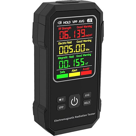 Détecteur de rayonnement EMF haute fréquence, appareil portable numérique LCD 5G pour inspections EMF à domicile, au bureau, en extérieur et chasse aux fantômes. (1/5)