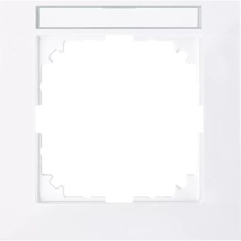 Merten M-Pure-Rahmen, 1fach mit Beschriftungsträger, aktivweiß, M-Pure MEG4011-3625 (1/2)